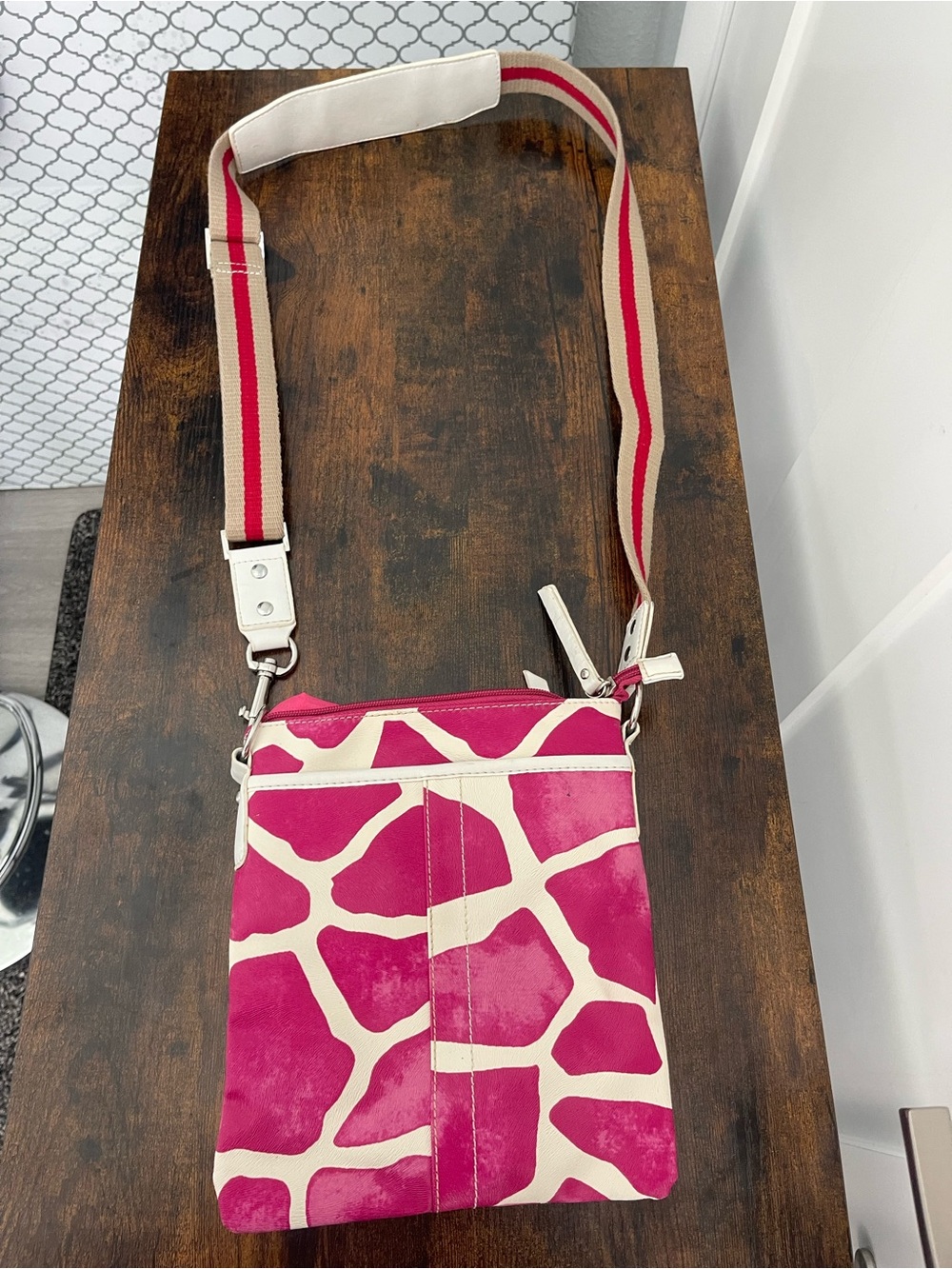 Pink Animal-Print Crossbody Bag - Women